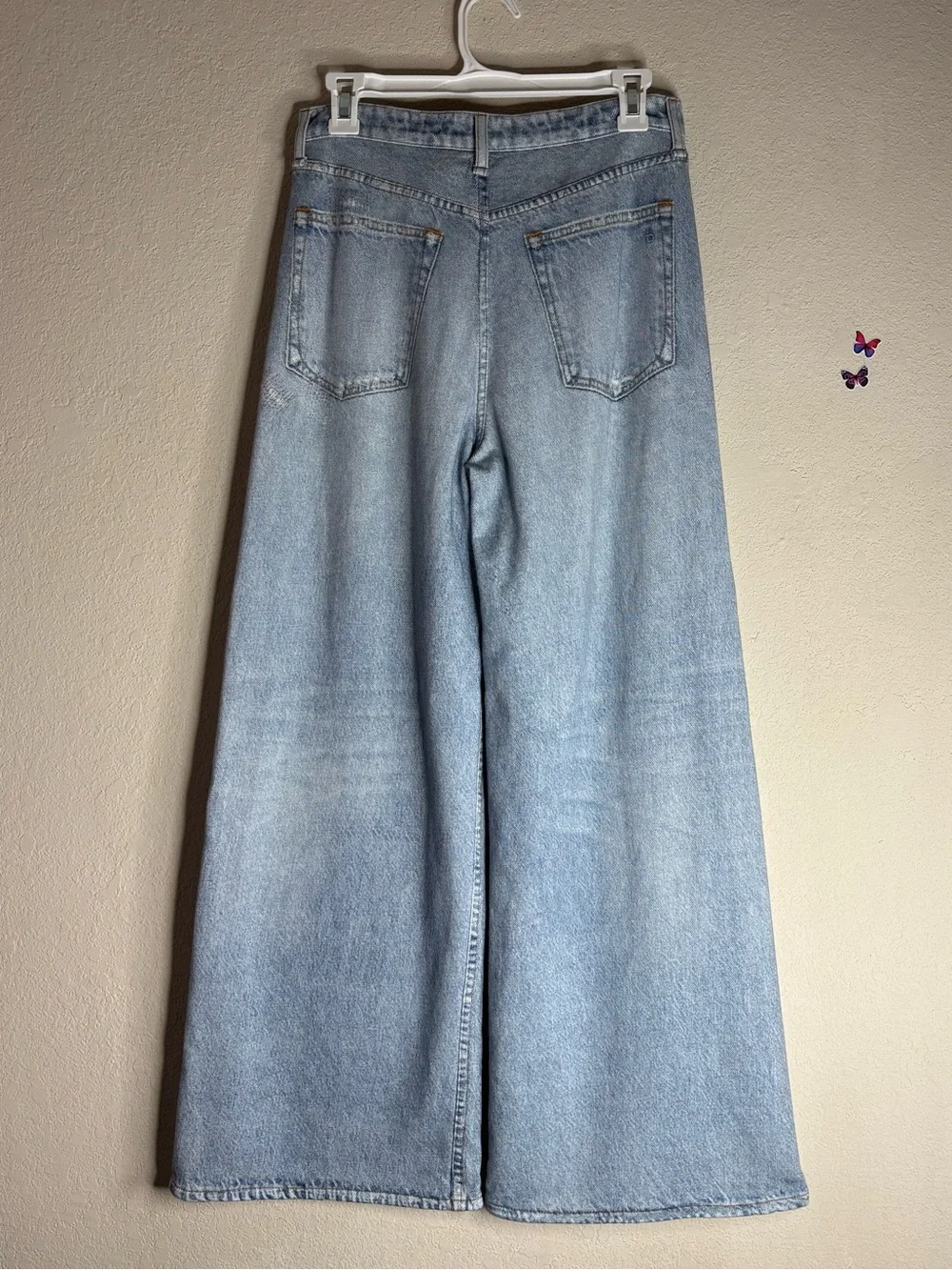 Rag & Bone Miramar Sofie High Waist Wide Leg Cotton Terry Sweatpant Jeans 27 - Picture 3 of 6